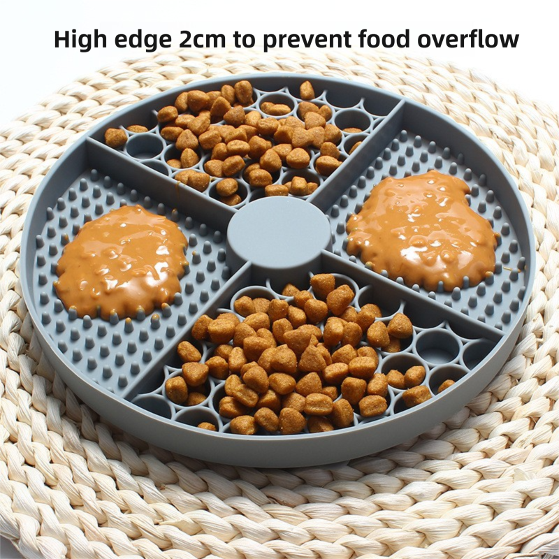 2-Pack Yellow Food Grade Silicone Dog Lick Mat - Bone Shape Slow Feeder for Anxiety Relief, Training & Bath Time - Non-Slip Suction Cups - Image 3