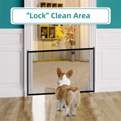 2-Pack Extra Wide Black No-Drill Pet Safety Barrier(180x72cm) With Hooks  - Portable Mesh Dog Gate for Doorways, Stairs and Hallways,  Easy Installation and Wall-Friendly - Image 3