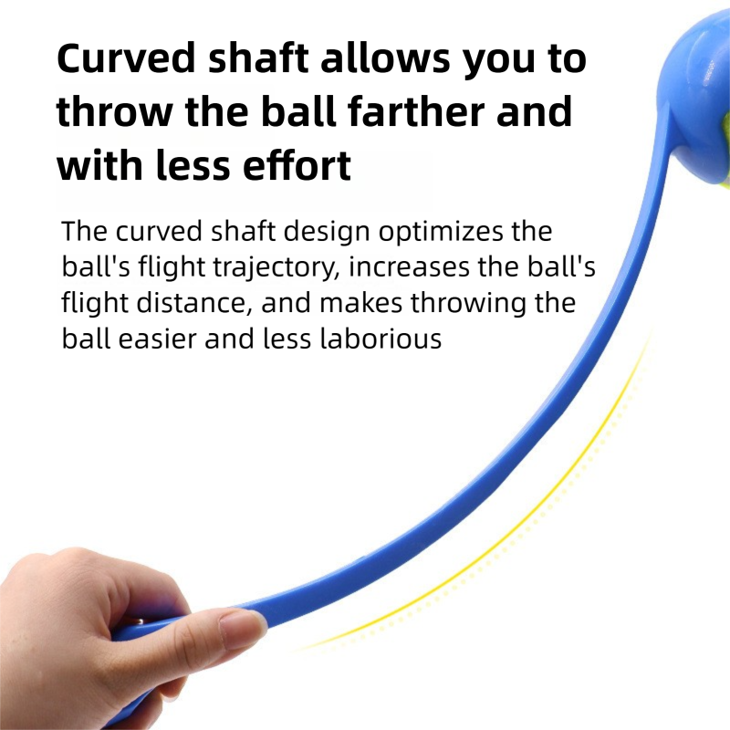 3-Pack Blue PP Dog Tennis Ball Launcher Stick(48 × 8 CM) - Manual Fetch Thrower for Long Distance Outdoor Training & Hands-Free Pickup - Image 3