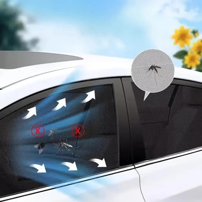 4PCS Car Curtain Screen Mosquito Net for Sedan(2 Front + 2 Rear) - Anti-mosquito Shade in Summer, Sun Protection Ventilation Heat Insulation - Image 3