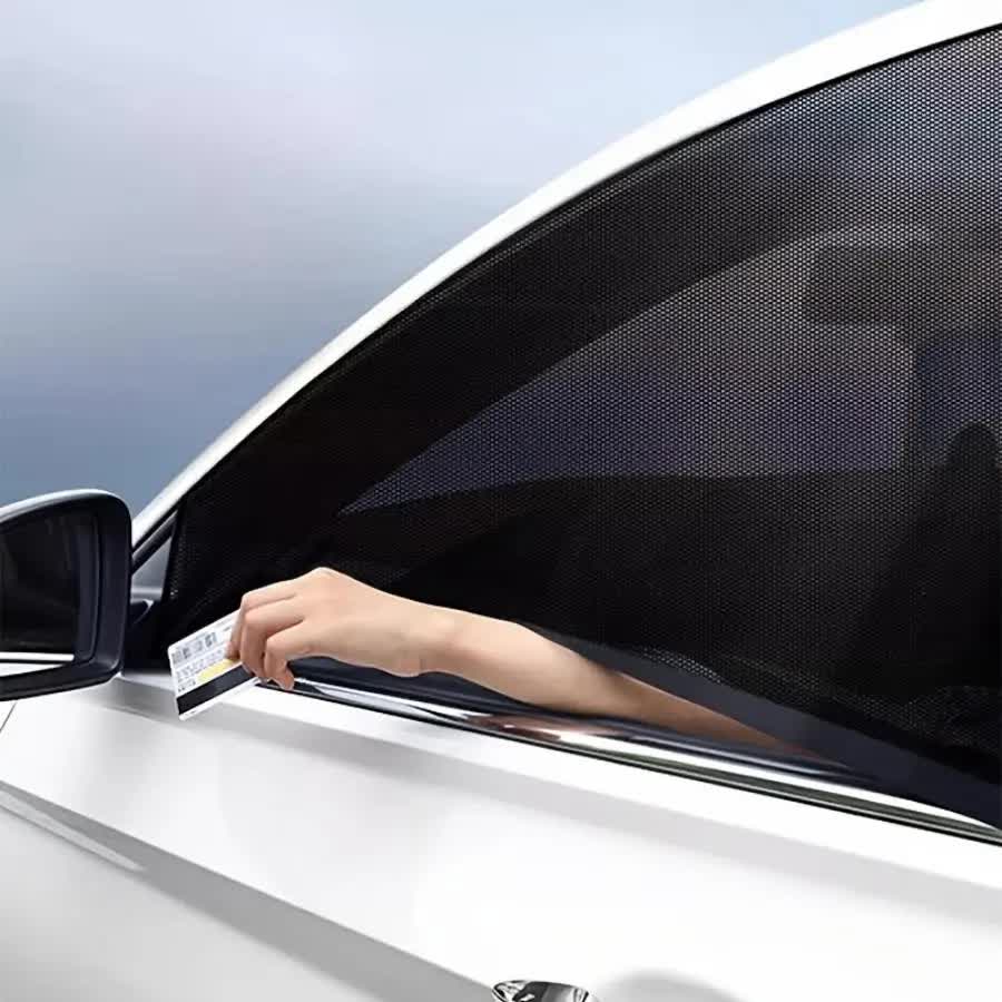4PCS Car Curtain Screen Mosquito Net for SUV(2 Front + 2 Rear) - Anti-mosquito Shade in Summer, Sun Protection Ventilation Heat Insulation - Image 5