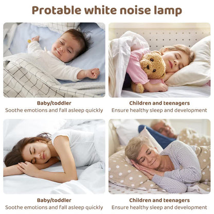 Portable Baby Sleep White Noise Machine(12.5*7*3.5 CM) With Soothing Sounds, RGB Night Light & Auto Timer - USB-C Rechargeable - Image 5