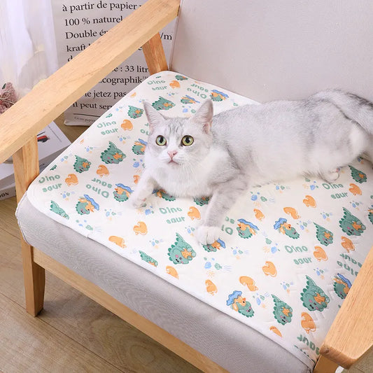 2-Pack Green Dinosaur Pet Summer Cooling Latex Pad (S Size: 40*30cm) - Breathable Ice Silk & Latex-Filled Dog Bed Cat Sleeping Mat with Non-Slip Base - Image 5