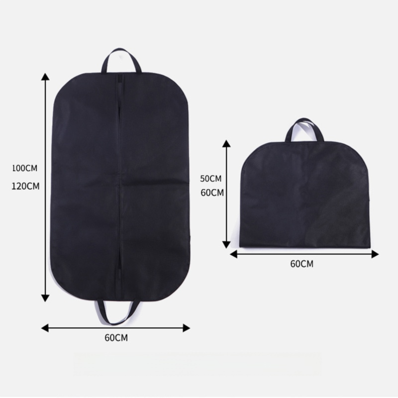 2-Pack Travel Long Dress Garment Carrier Bag Suit Bags(60×100CM) -  Non-Woven Dust Cover, Foldable Hanging Clothes Storage Bag with Reinforced Handle - Image 4