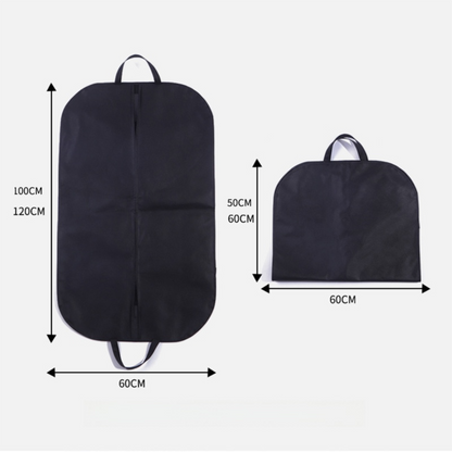 2-Pack Travel Long Dress Garment Carrier Bag Suit Bags(60×120CM) -  Non-Woven Dust Cover, Foldable Hanging Clothes Storage Bag with Reinforced Handle - Image 4