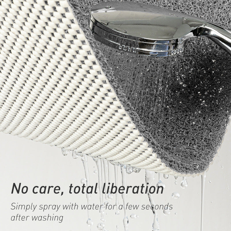 Grey Cat Head Design Loofah Texture Shower Mat (40x80cm) - Non-Slip PVC Bathroom Floor Mat with Drainage, Quick-Dry, Anti-Mould - Image 3