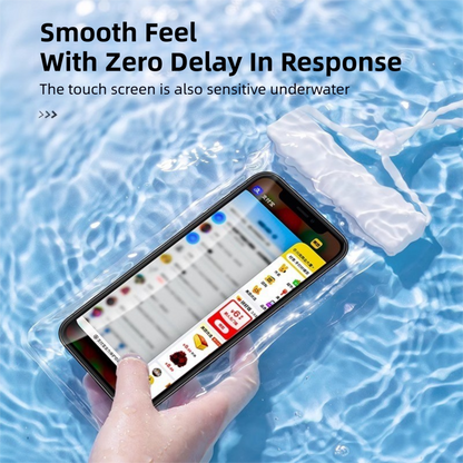 3-PCS Pink IPX8 Waterproof Phone Pouch(19×11 CM) - Universal Touch Screen & Underwater Photo Case for Swimming, Snorkeling, and Beach - Image 4