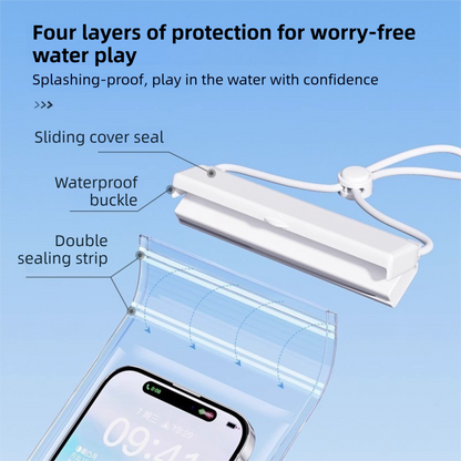 3-PCS Green IPX8 Waterproof Phone Pouch(19×11 CM) - Universal Touch Screen & Underwater Photo Case for Swimming, Snorkeling, and Beach - Image 3