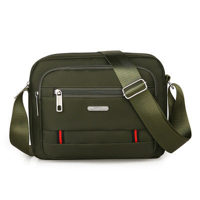 Green Dual-Style Men's Oxford Cloth Crossbody Bag Bundle - Oxford Cloth Business Shoulder Bag, Multi-Functional Large Capacity, Fits 8-inch Tablet - Image 2