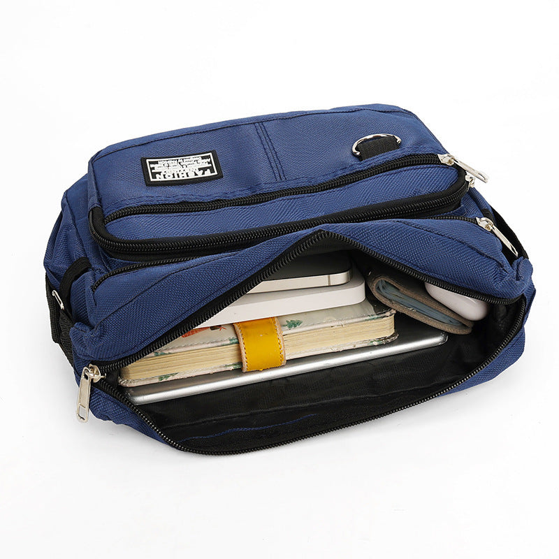 Grey Men's Waterproof Oxford Cloth Crossbody Bag - Durable Anti-Theft Shoulder Backpack for Business, Travel & 10-inch Tablet - Image 3