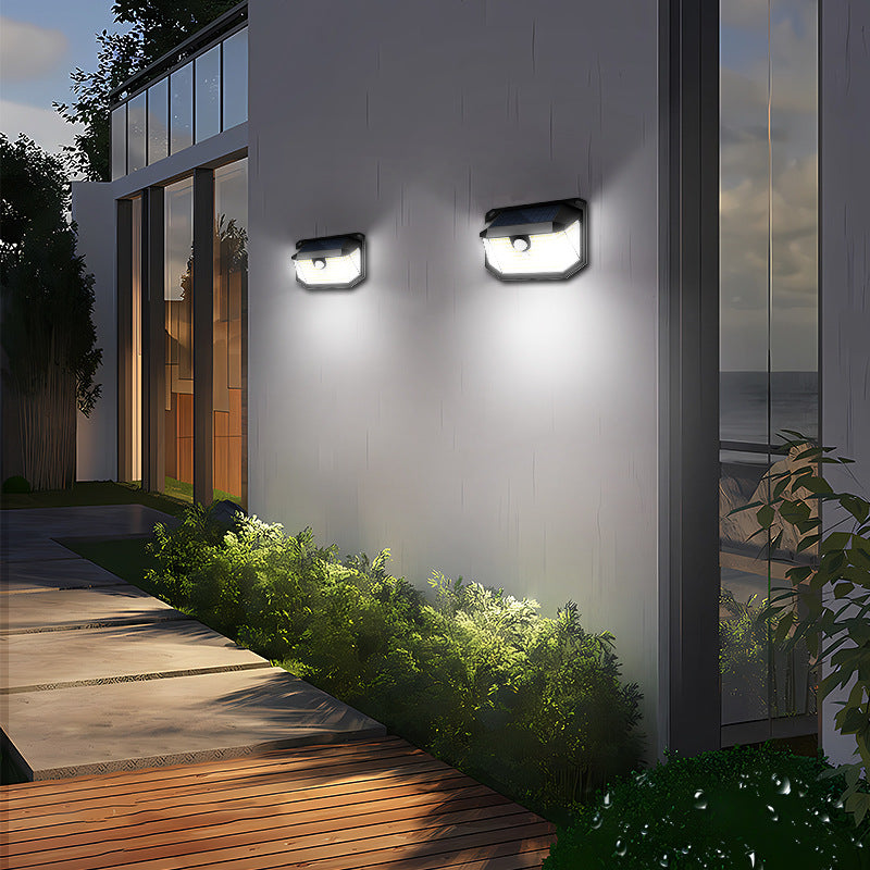 2-Pack Solar Motion Sensor Wall Light(388-Bead LED) -  3 Lighting Modes, IP64 Waterproof, Three-Sided Wide-Angle Lighting for Outdoor Security and Garden Lighting - Image 7