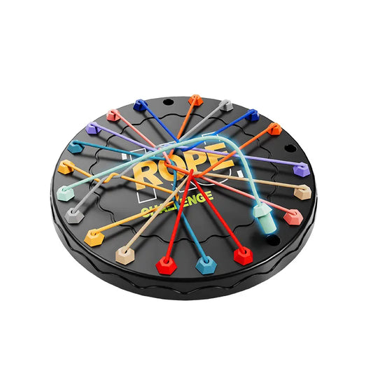 Rope Tangle Challenge Game (23x23CM) - Logic & Focus Educational Toy, Critical Thinking Puzzle for Kids & Family Interactive Fun