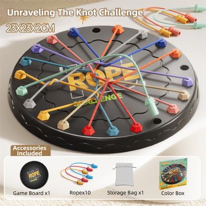Rope Tangle Challenge Game (23x23CM) - Logic & Focus Educational Toy, Critical Thinking Puzzle for Kids & Family Interactive Fun - Image 2
