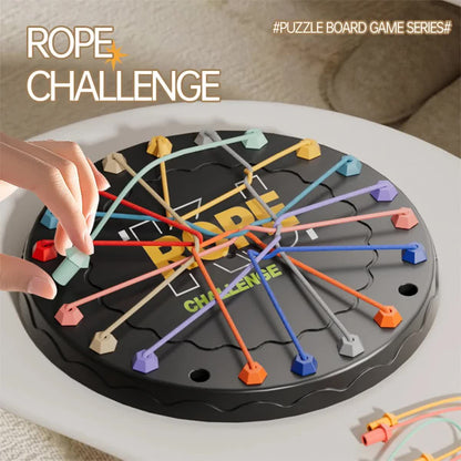 Rope Tangle Challenge Game (23x23CM) - Logic & Focus Educational Toy, Critical Thinking Puzzle for Kids & Family Interactive Fun - Image 3