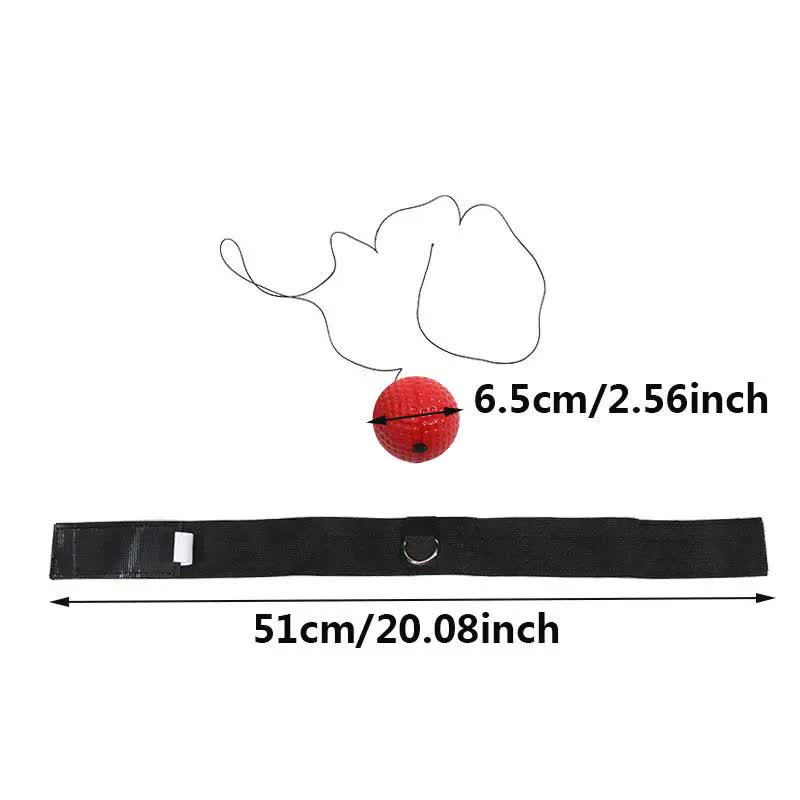 Boxing Reflex Ball Set(Elastic Headband + 2 Heavy RedBalls + 2 Light BlackBalls) - Hand-Eye Coordination and Speed Training - Image 5