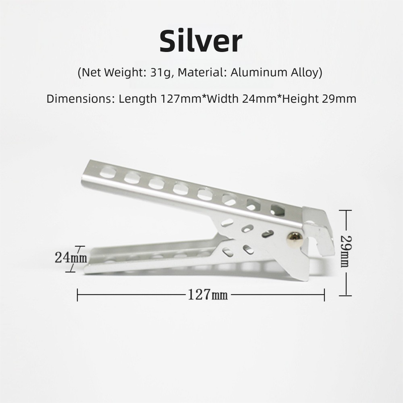 4-Pack Sliver Outdoors Home Alloy Anti-Scald Pot Clip - Ultralight Bowl Grippe for Camping BBQ Microwave Plate Retrieval and Hot Cookware - Image 4