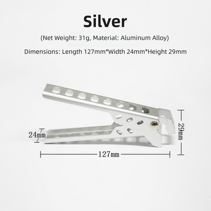 4-Pack Sliver Outdoors Home Alloy Anti-Scald Pot Clip - Ultralight Bowl Grippe for Camping BBQ Microwave Plate Retrieval and Hot Cookware - Image 4