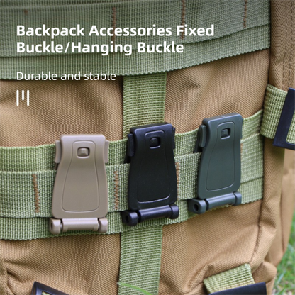 10 Pack Black MOLLE Clip Tactical Strap-Management Tool -  Ultralight Portable Backpack Buckle for Tactical Outdoor Gear Attachment - Image 3
