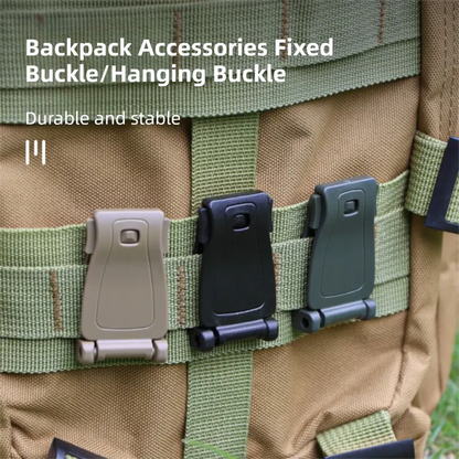 10 Pack Black MOLLE Clip Tactical Strap-Management Tool -  Ultralight Portable Backpack Buckle for Tactical Outdoor Gear Attachment - Image 3