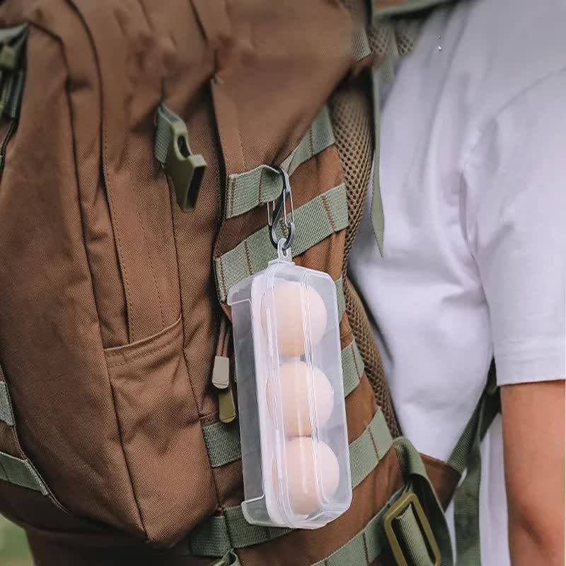 4 Pack Portable  8-Grid Shockproof Eggs Box With Egg Holder- Clear PP Plastic Storage Box, Secure Lock, Anti-Shock Tray for Outdoor Camping Picnic - Image 4