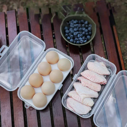 4 Pack Portable  8-Grid Shockproof Eggs Box With Egg Holder- Clear PP Plastic Storage Box, Secure Lock, Anti-Shock Tray for Outdoor Camping Picnic - Image 5