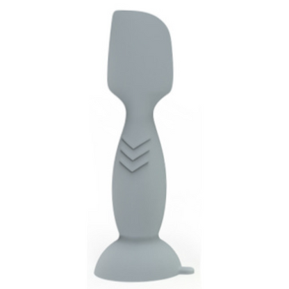 4-Pack Grey Small Silicone Ointment Applicator Spatulas(10 CM x 3.3 CM) - Cream Spreader with Suction Base, Hygienic & Precise