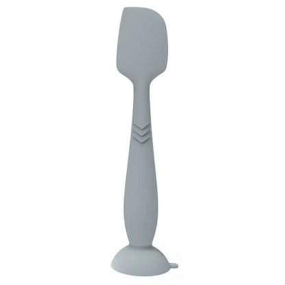 4-Pack Grey Large Silicone Ointment Applicator Spatulas(16.5 CM x 3.8 CM) - Cream Spreader with Suction Base, Hygienic & Precise