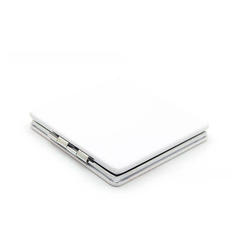 4-Pack White Jumbo Square Folding Compact Mirror(8X8CM) - Men's Shaving & Women's Makeup Mirror, PU Leather Cover & High-Definition Glass Lens - Image 5