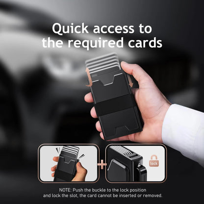 2-Pack Grey Metal Thin Slim Men Women Pop Up Wallet (10.1 x 6.9 x 1.7 cm) - RFID Anti-theft Card Holder with box - Image 4