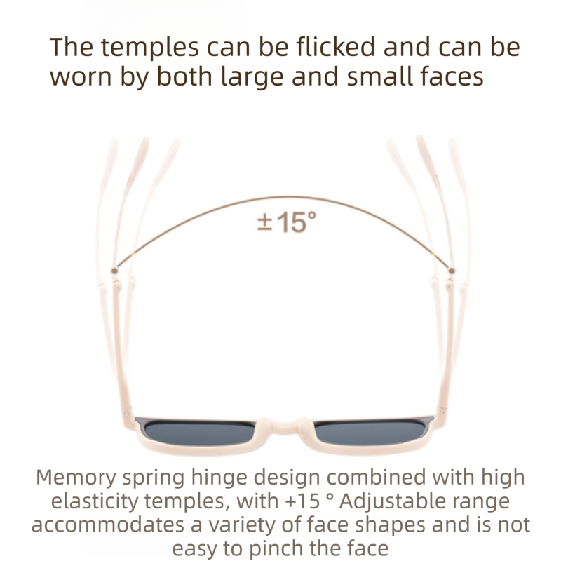 Ultra-Light Foldable TR Sunglasses for Women with Storage Bag - 15° Adjustable Temples & Premium Hinges, UV Protection (Black Frame/Grey Lenses) - Image 3