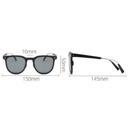 Ultra-Light Foldable TR Sunglasses for Women with Storage Bag - 15° Adjustable Temples & Premium Hinges, UV Protection (White Frame/Grey Lenses) - Image 6