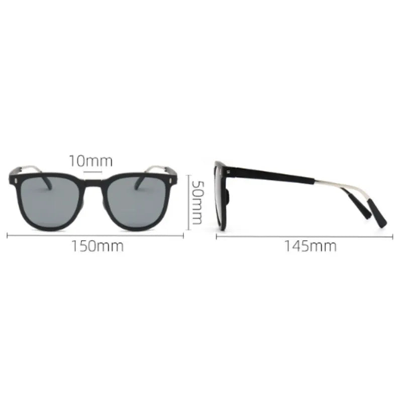 Ultra-Light Foldable TR Sunglasses for Women with Storage Bag - 15° Adjustable Temples & Premium Hinges, UV Protection (White Frame/Grey Lenses) - Image 6