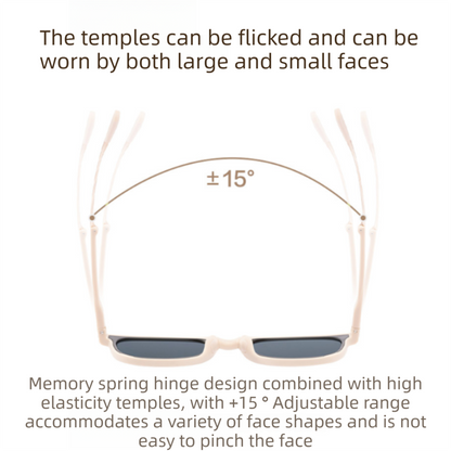 Ultra-Light Foldable TR Sunglasses for Women with Storage Bag - 15° Adjustable Temples & Premium Hinges, UV Protection (Black Frame/Brown Lenses) - Image 3