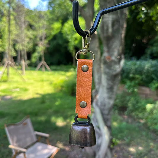 4-Pack Black Bear Bell & Anti-Lost PU Keyring Accessory(14 x 3.5 x 2.5CM) - Magnetic Silencing Design, Outdoor Safety Alarm for Hiking, Camping & Pet - Image 3