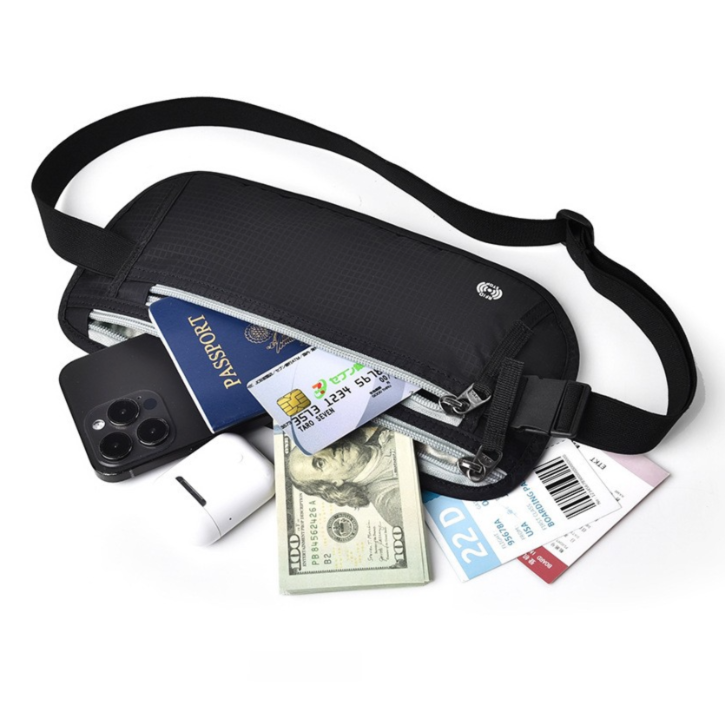 Pink RFID Blocking Slim Anti-Theft Fanny Pack for Outdoor Travel - Hidden Money Belt for Passport, Documents & Cash - Image 3