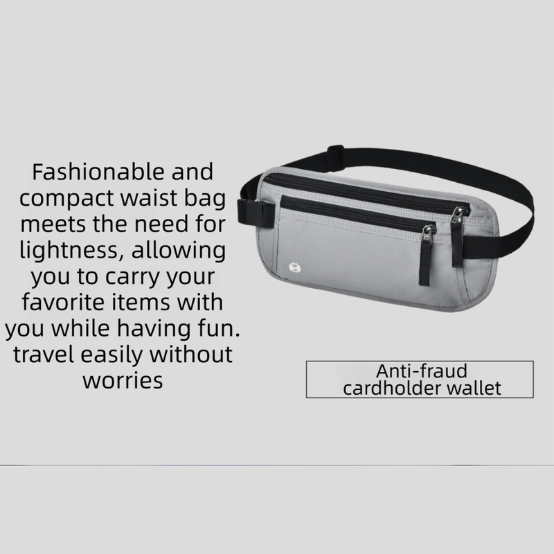 Yellow RFID Blocking Slim Anti-Theft Fanny Pack for Outdoor Travel - Hidden Money Belt for Passport, Documents & Cash - Image 6