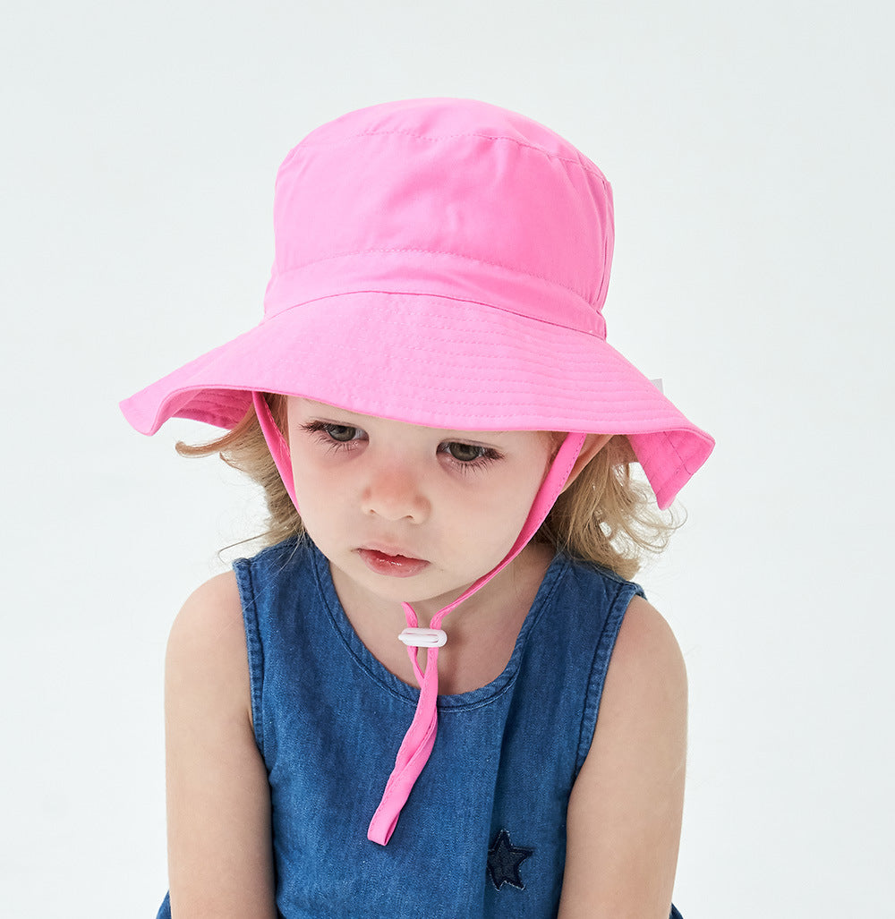 2-Pack Pink Kids Sun Hat and Travel Beach Fisherman Cap(S Size for Head Circumference 48-50) - Breathable UV Protection Cap - Image 2