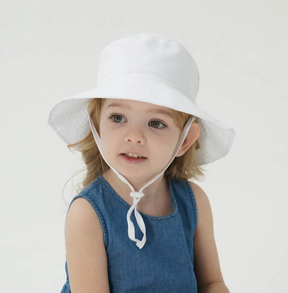 2-Pack Purple Flower Pattern Kids Sun Hat and Travel Beach Fisherman Cap(S Size for Head Circumference 48-50) - Breathable UV Protection Cap - Image 3
