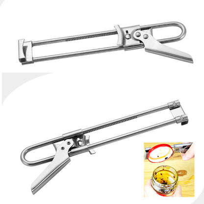 2-Pack Adjustable Stainless Steel Jar Opener and Bottle Cap Remover - Universal Lid Gripper for Sauces and Tough Jar Caps - Image 2