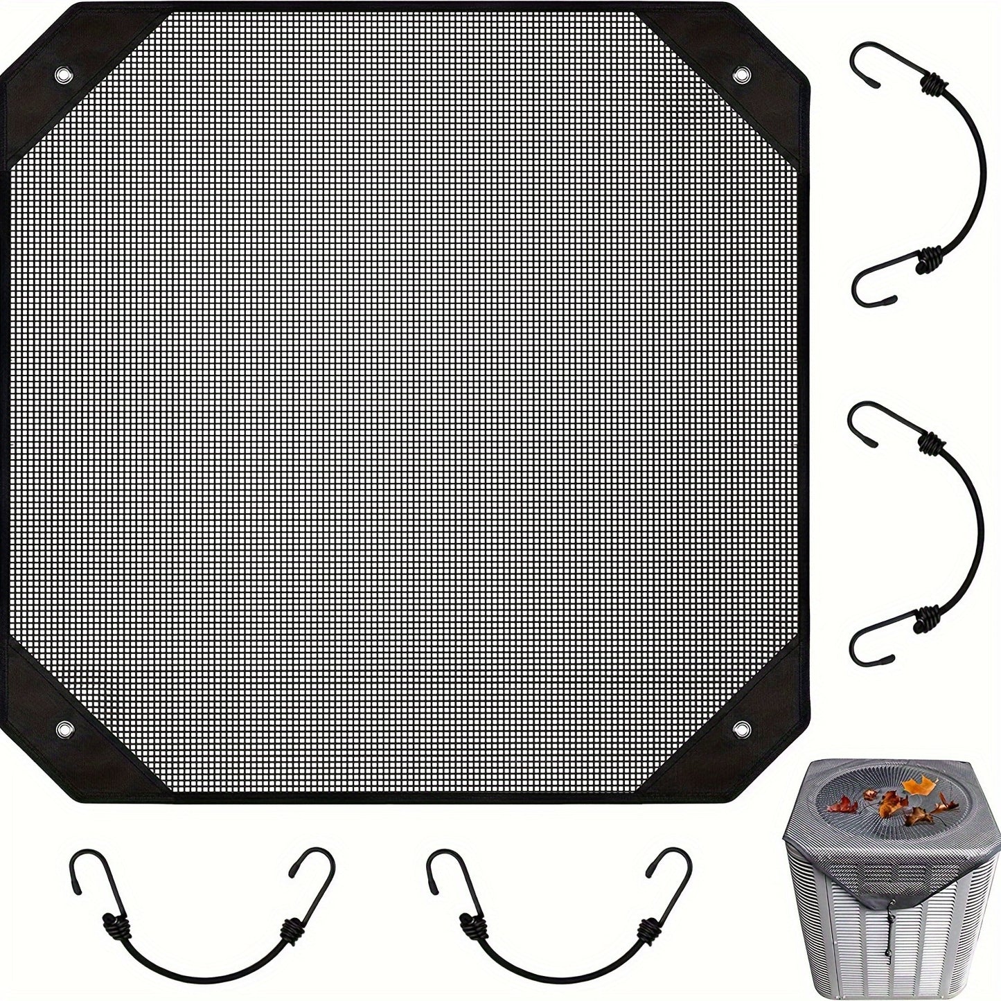 2-Pack Ventilated Resin Mesh Outdoor Air Conditioner Cover(71x71cm / 28x28inch) - Anti-Sun Heat Reduction AC Unit Net for Exterior Use - Image 4