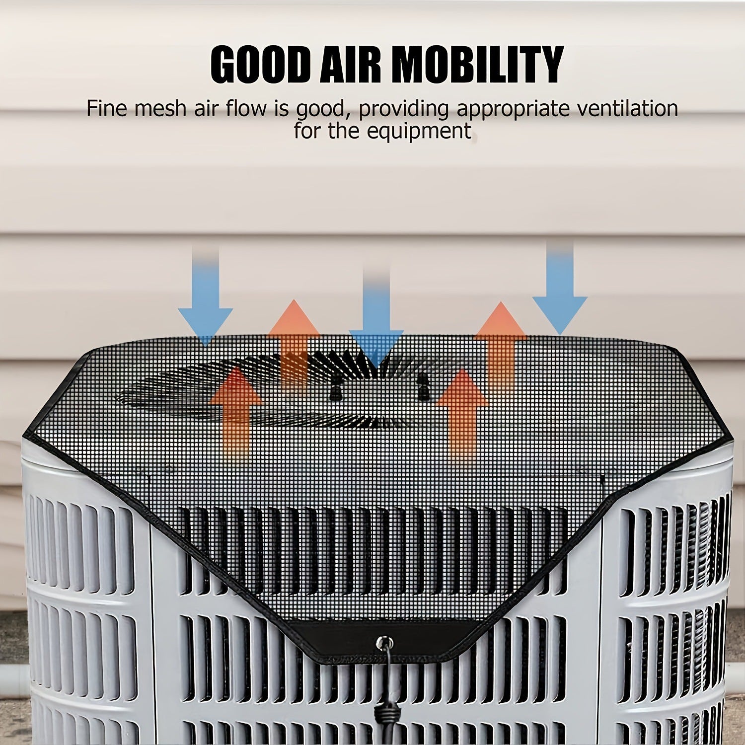 2-Pack Ventilated Resin Mesh Outdoor Air Conditioner Cover(91x91cm / 36x36inch) - Anti-Sun Heat Reduction AC Unit Net for Exterior Use - Image 2