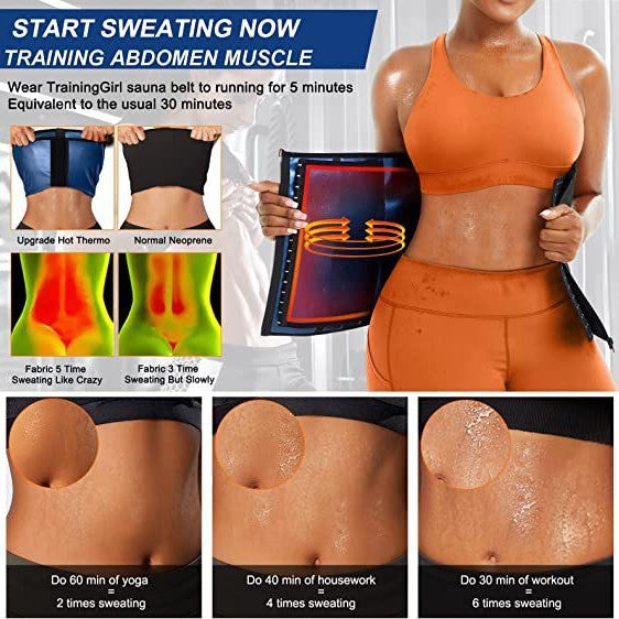 Silver Ion Sauna Waist Trainer for Women(Size L) - 2-in-1 Zipper and Hook/Eye Sweat-Wicking Sports Girdle, Postpartum Fitness Shapewear - Image 2