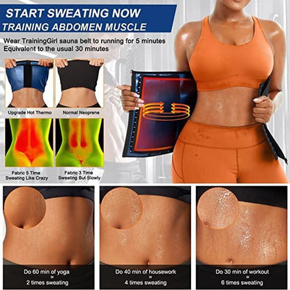 Silver Ion Sauna Waist Trainer for Women(Size XL) - 2-in-1 Zipper and Hook/Eye Sweat-Wicking Sports Girdle, Postpartum Fitness Shapewear - Image 2