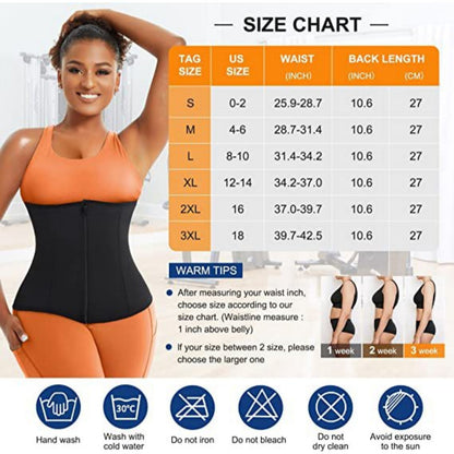 Blue Silver Ion Sauna Waist Trainer for Women(Size XL) - 2-in-1 Zipper and Hook/Eye Sweat-Wicking Sports Girdle, Postpartum Fitness Shapewear - Image 5