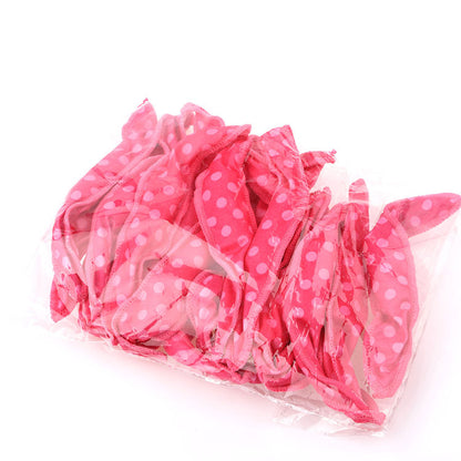 20-Pack Red Polka Dot Bow Sponge Hair Rollers Set -  Soft Sleep Pillow Lazy No-Heat Curler for Heatless Loose Curls Hair Style - Image 6