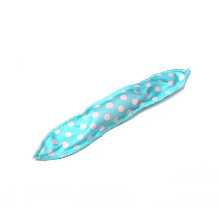 20-Pack Blue Polka Dot Bow Sponge Hair Rollers Set -  Soft Sleep Pillow Lazy No-Heat Curler for Heatless Loose Curls Hair Style