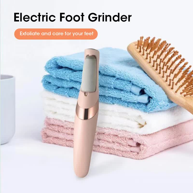Pink Wireless Electric Foot Grinder With Two Heads - Automatic Pedicure Tool for Removing Callus and Dead Skin, Portable Small Handheld Design & USB Rechargeable - Image 2