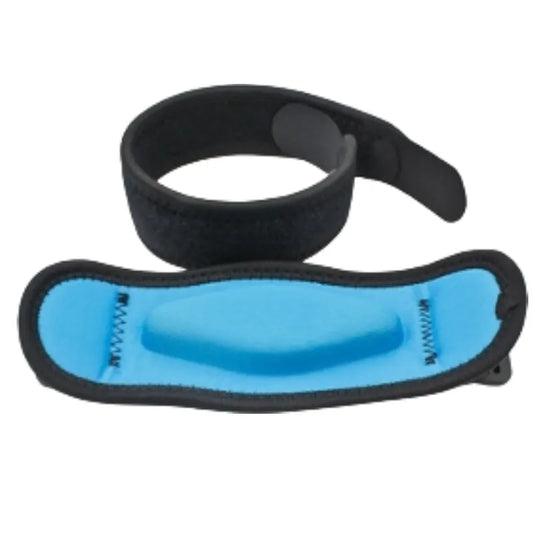 Two-Pair Blue Adjustable Compression Elbow Brace with Thick Sponge Padding - Sports Support for Various Sports and Everyday Work