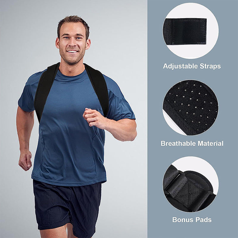 Universal Adjustable Posture Corrector Brace (Fits 30''-43'' Chest) - Back Support Strap for Men and Women - Image 2