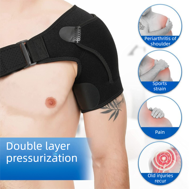 Adjustable Neoprene Sports Shoulder Brace - Compression Support for Dislocation, Strain Prevention, and Injury Recovery - Image 2